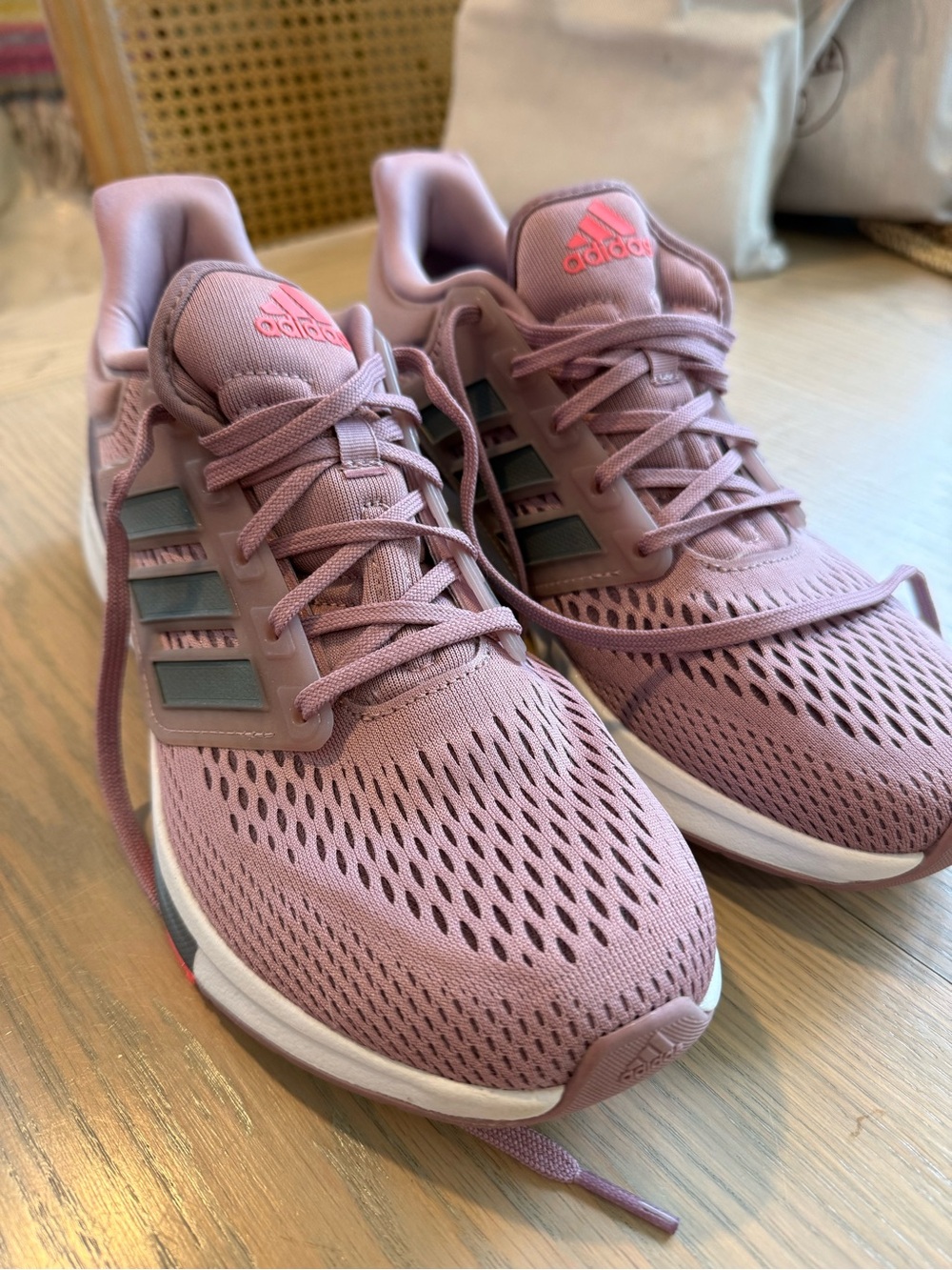 adidas "Bounce" - Women's Light Mauve Athletic Running Sneakers